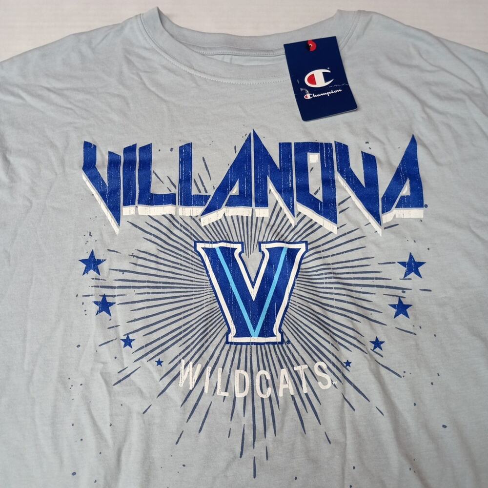 Champion Villanova Wildcats T-shirt Men's Size L/XL‎ Blue - Picture 2 of 7